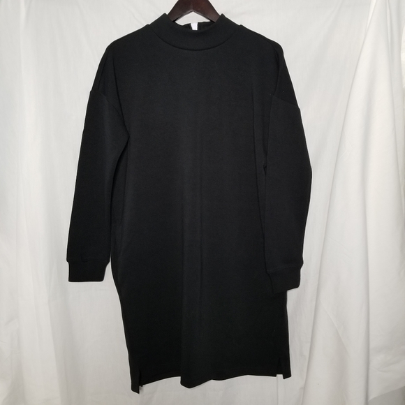 Long black maxi dress long sleeve back zip XL - Picture 3 of 8